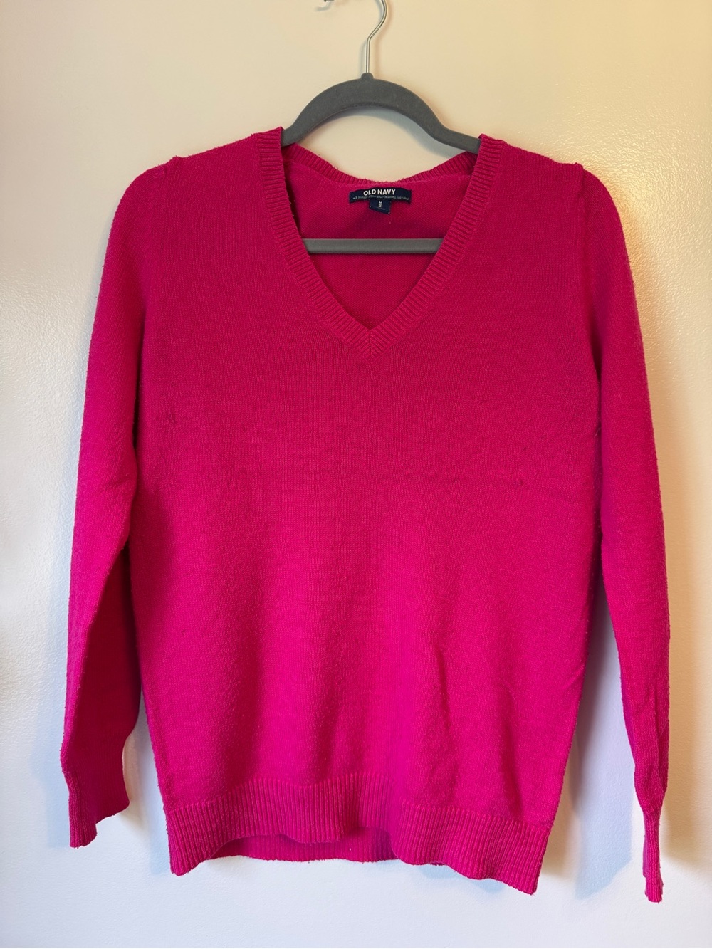 Old Navy Women's V-Neck Sweater - Hot Pink
